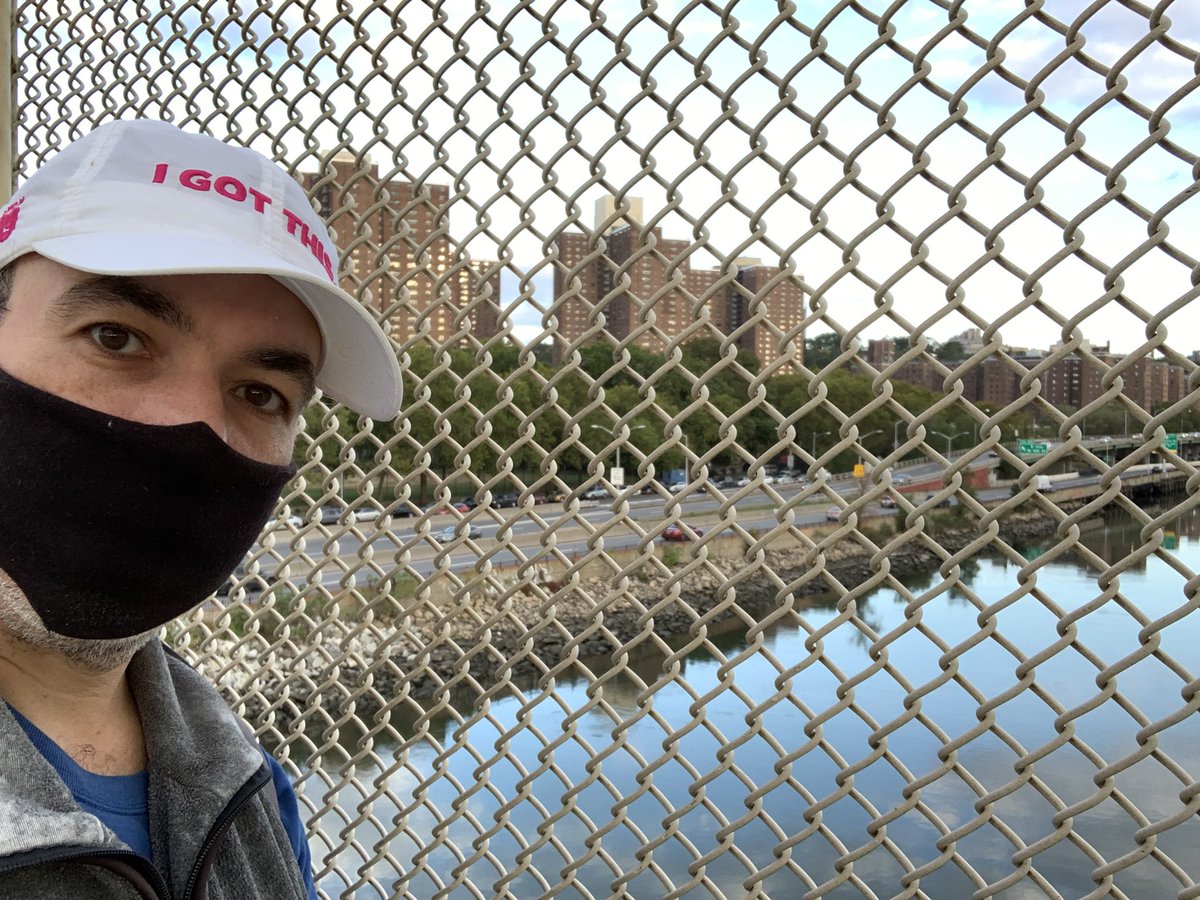 Crossing the Harlem River with the Polo Grounds Towers in the distance.  #StandUpToCancer  @SU2C