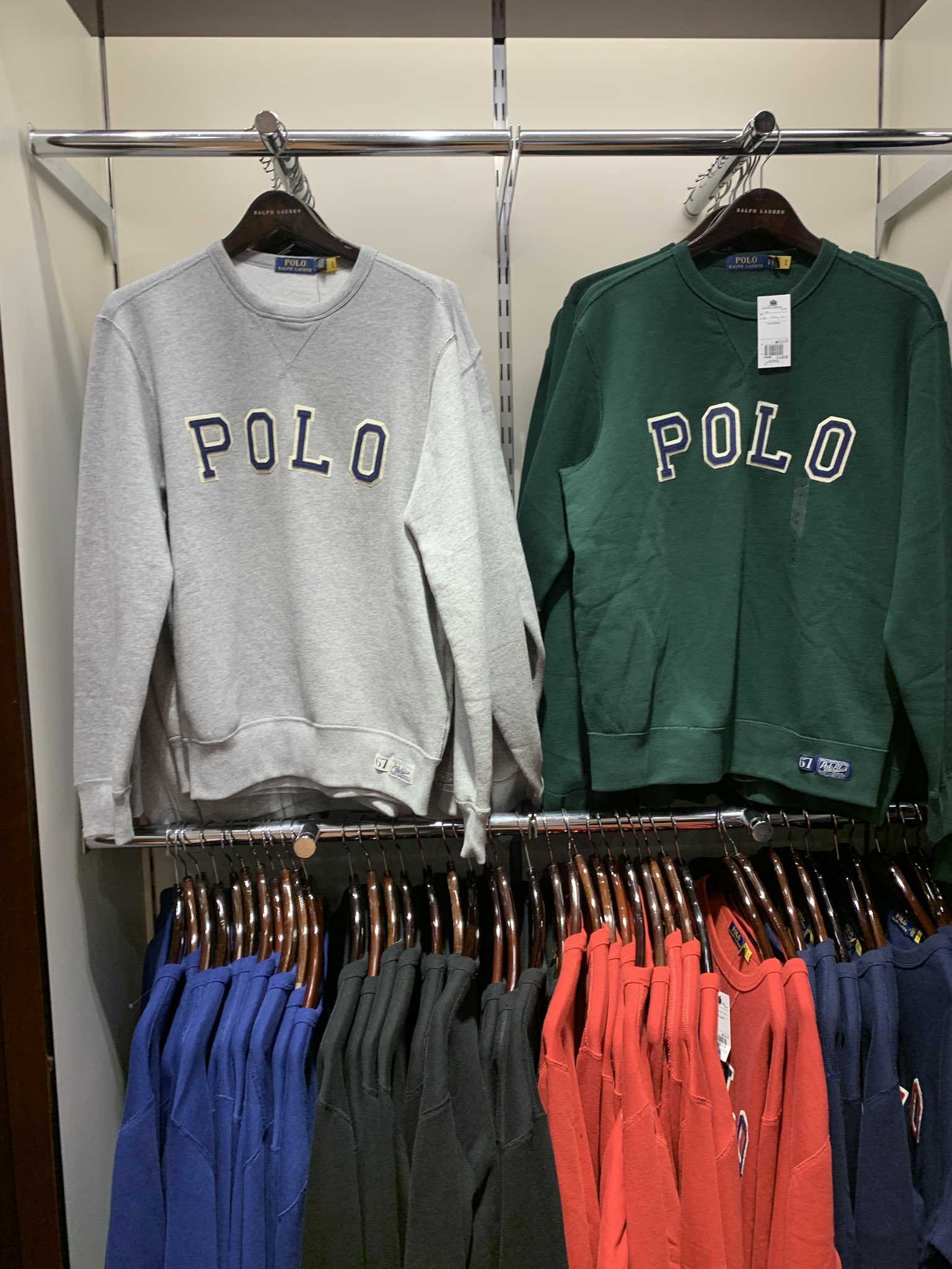 グリーン・ホワイト系 完成品♪ ラルフローレン スウェット