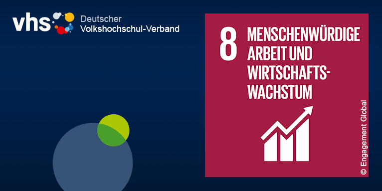 Wirtschaftsentwicklung soll nachhaltig🌱 und Arbeit weltweit menschenwürdig sein. Die #vhs Hassberge hat zu dieser Vision der #17ziele bereits Projekte angeboten. Auch Eure vhs setzt sich für die Entwicklungsziele ein? Sendet eure Beispiele ein:💻volkshochschule.de/17ziele #SGD