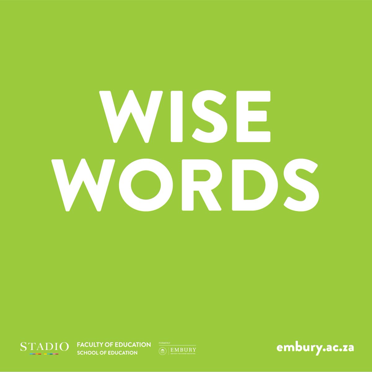 EmburyOfficial's tweet photo. Wise Weekend Words… Stay Safe!

#tgif #inspirationalquotes #educationispower 
#fridaymotivation #educationquotes #weekend #inspirational #proudlystadio #becometheteacher https://t.co/018tN01zlr