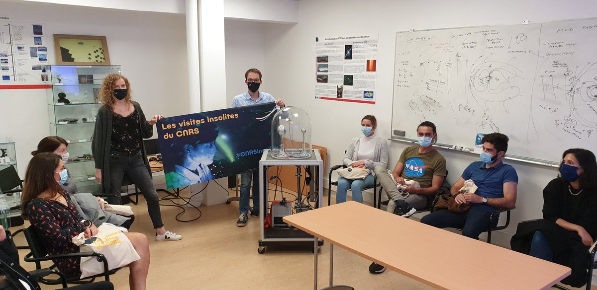 Lpc2E's tweet photo. Dans le cadre de la fête de la science, des #CNRSvisitesinsolites sont organisées au LPC2E. Un escape game "Perdu dans l'espace" et une expérience "planeterella" de visualisation des aurores boréales sont proposés. @DR08_CNRS @Univ_Orleans @INSU_CNRS @CNES @OSUC_fr https://t.co/RznJKZ6fmG