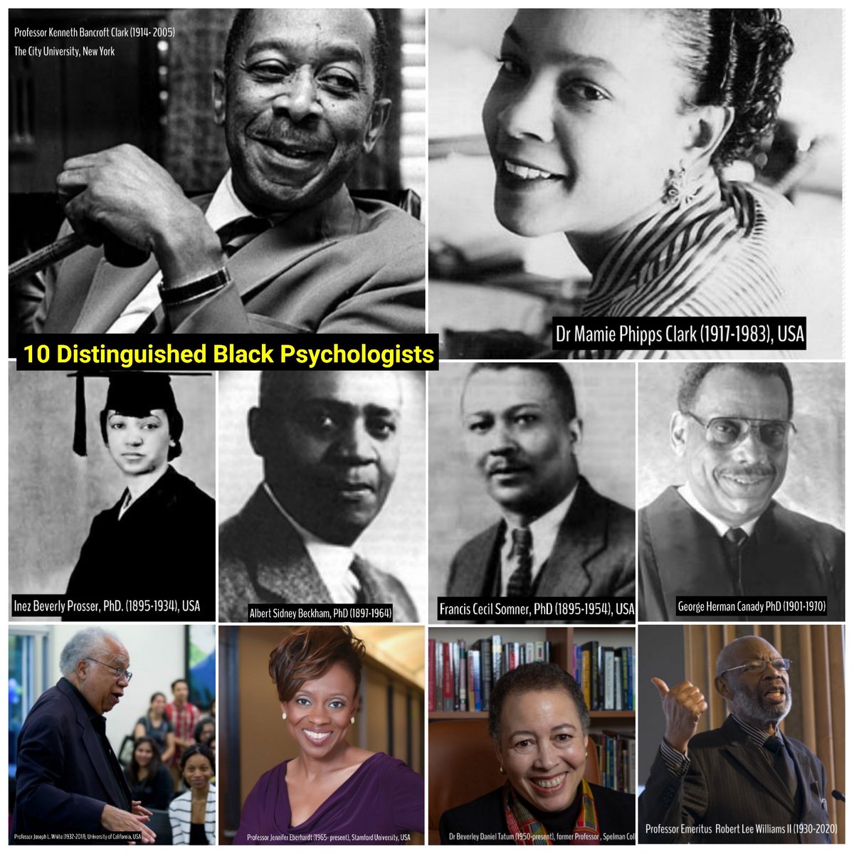 Over October,  we will be profiling the work of distinguished Black &amp; African  Psychologists who have made a distinct contribution to the field of psychology as practitioners, researchers &amp; policy makers. Please send us your nominations! #BlackHistoryMonth