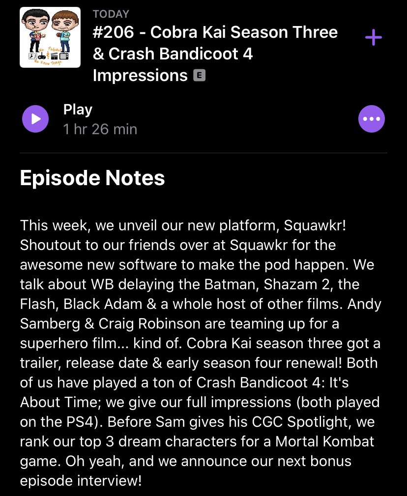GregTalksALot's tweet photo. Episode 206 is live now!

https://t.co/pS50pDmWHH - Apple

https://t.co/TYjTagReU4 - ALL Devices

https://t.co/V9kwSscZVD - Spotify

We recorded on @squawkr_app for the first time last night &amp; couldn’t have asked for a better, smoother experience! Give it a listen! #PodernFamily https://t.co/JSoUnb7bJ1