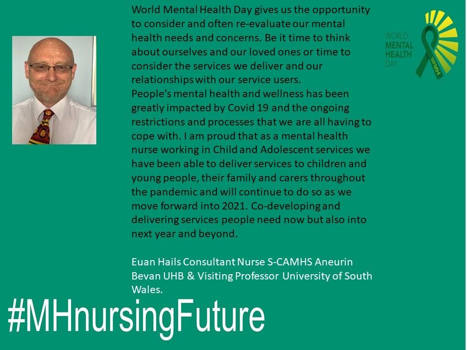 MHAWSNAG (@mhawsnag) on Twitter photo Recent <a href="/rcni/">RCNi: the life-long learning partner for nurses</a> awards finalist, <a href="/HailsEuan/">Dr Euan Hails MBE</a>, consultant nurse with <a href="/AneurinBevanUHB/">Aneurin Bevan University Health Board</a>, reminds us that #WorldMentalHealthDay is an opportunity to reflect upon our practice.
#worldmentalhealthday2020
<a href="/Unite_MHNA/">Unite: MHNA</a> <a href="/WeMHNurses/">WeMHNurses 💙</a> #WMHD2020 #MHNursingFuture Recent <a href="/rcni/">RCNi: the life-long learning partner for nurses</a> awards finalist, <a href="/HailsEuan/">Dr Euan Hails MBE</a>, consultant nurse with <a href="/AneurinBevanUHB/">Aneurin Bevan University Health Board</a>, reminds us that #WorldMentalHealthDay is an opportunity to reflect upon our practice.
#worldmentalhealthday2020
<a href="/Unite_MHNA/">Unite: MHNA</a> <a href="/WeMHNurses/">WeMHNurses 💙</a> #WMHD2020 #MHNursingFuture