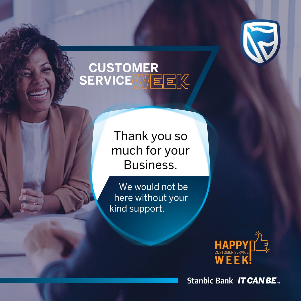 StanbicBankGH's tweet photo. To all our valued clients, we say thank you for choosing us. #HappyCustomerService #ItCanBe https://t.co/6Klb8PNg06
