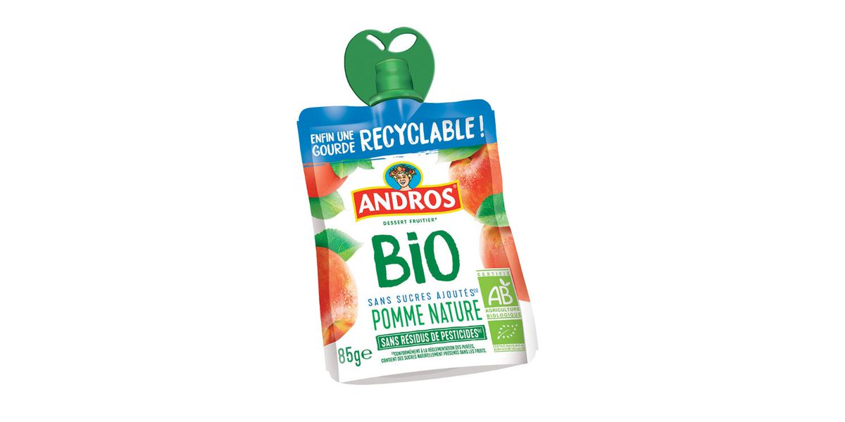 Andros lance la gourde de compote recyclable lejdd.fr/Economie/andro…