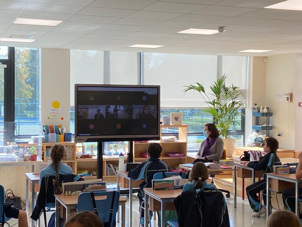 Assembly today online with all the children from Junior Infants to Std 6. Such different days but lovely to be “together” as a school community.