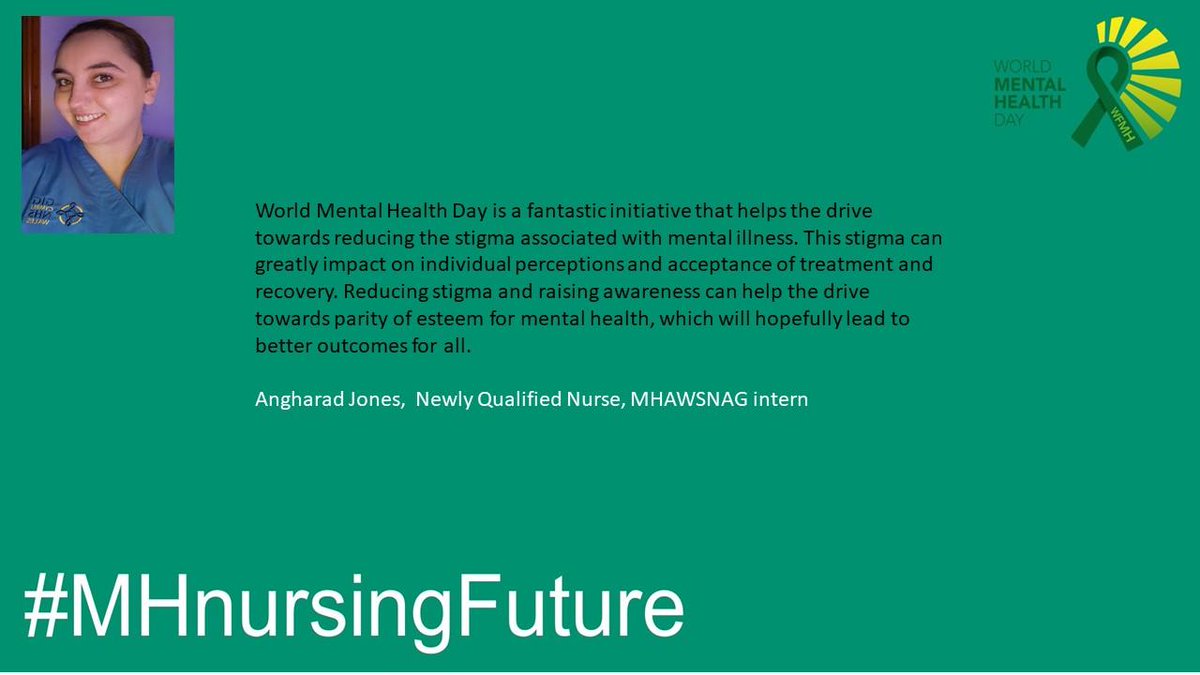 MHAWSNAG (@mhawsnag) on Twitter photo During 2019, <a href="/MHAWSNAG/">MHAWSNAG</a> took two #MentalHealthNursing students on as interns, offering them an insight into the roles of our team members. Now an #NQN, here, on of our interns, <a href="/arrjones1/">Angharad Jones 💙💜</a> gives her thoughts on #WorldMentalHealthDay.
<a href="/Unite_MHNA/">Unite: MHNA</a> <a href="/WeMHNurses/">WeMHNurses 💙</a> #WMHD20 #MHNursingFuture During 2019, <a href="/MHAWSNAG/">MHAWSNAG</a> took two #MentalHealthNursing students on as interns, offering them an insight into the roles of our team members. Now an #NQN, here, on of our interns, <a href="/arrjones1/">Angharad Jones 💙💜</a> gives her thoughts on #WorldMentalHealthDay.
<a href="/Unite_MHNA/">Unite: MHNA</a> <a href="/WeMHNurses/">WeMHNurses 💙</a> #WMHD20 #MHNursingFuture