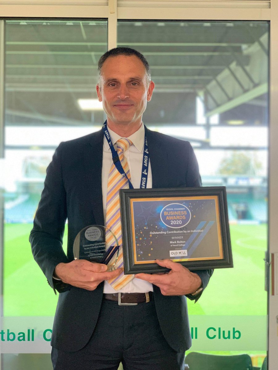 YeovilCollege's tweet photo. He’s only gone and done it! ✅

We are incredibly excited to announce that our Principal &amp; CEO, Mark Bolton, has received the award for ‘Outstanding Contribution by and Individual’ 🏆

#WhereLearningComesToLife https://t.co/Swpf1CosCB