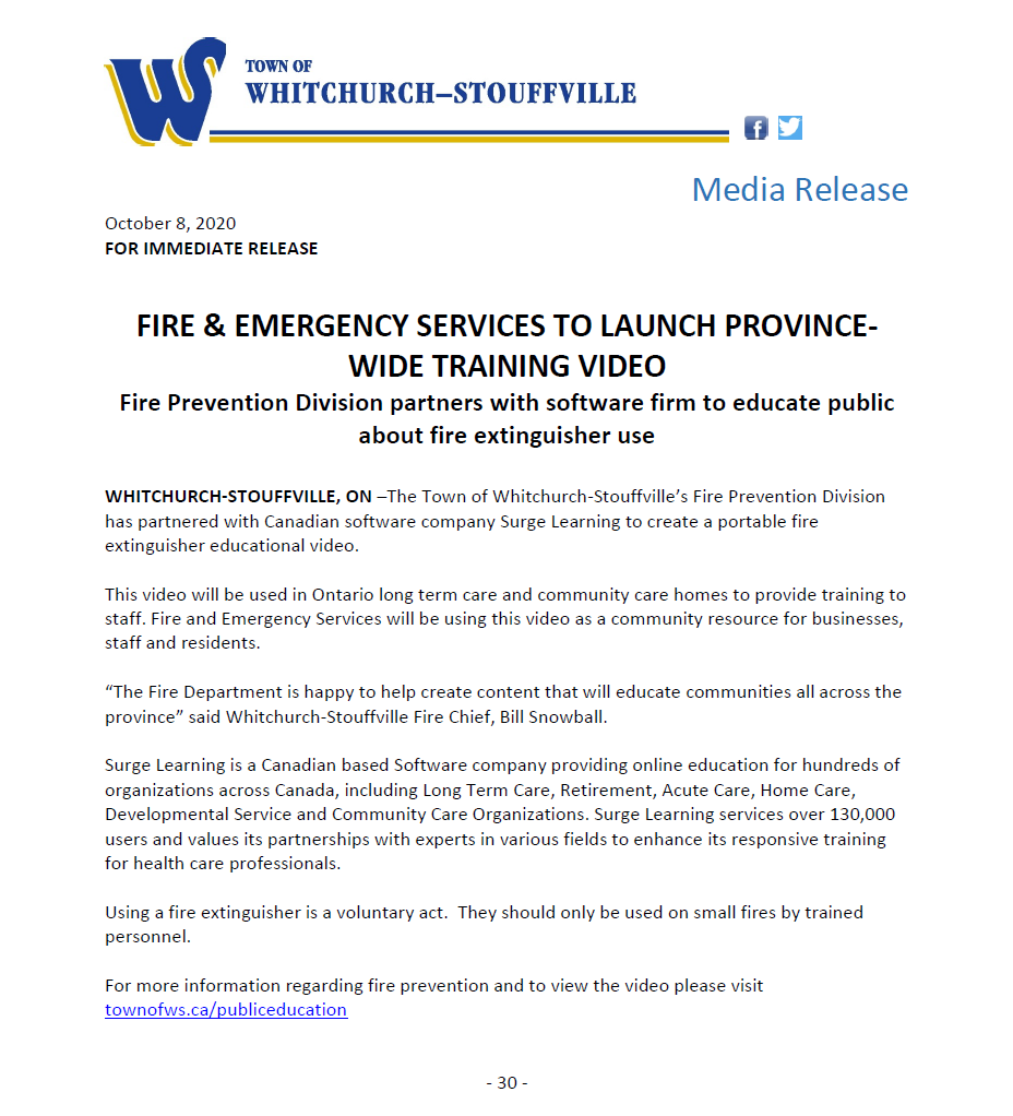WSFES's tweet image. We are happy to announce our partnership with Surge Learning on creating a video on the safe and proper use of a fire extinguisher! The video is available on our website as well as on our Youtube channel youtube.com/watch?v=JjsJ7c… 

#FirePreventionWeek #FireExtinguisherUse