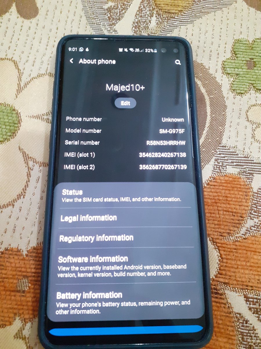 And here is the information about my galaxy s10+ also correction it wasn't from half a year ago but from 4 months almost in June 13   @Google  @gmail