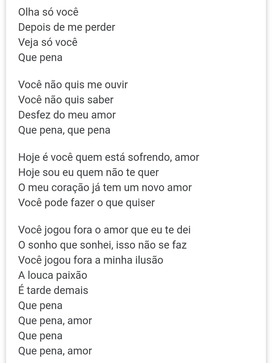 Paola on X: Letra da musica do Luiz Carlos CASADO pra Luiza Ambiel após o  término  / X