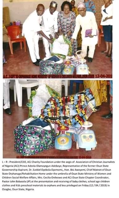 ACJ Charity Foundation (ACF)

... caring for the orphans, less privileged children, widows, youth empowerment programmes and the poor people.