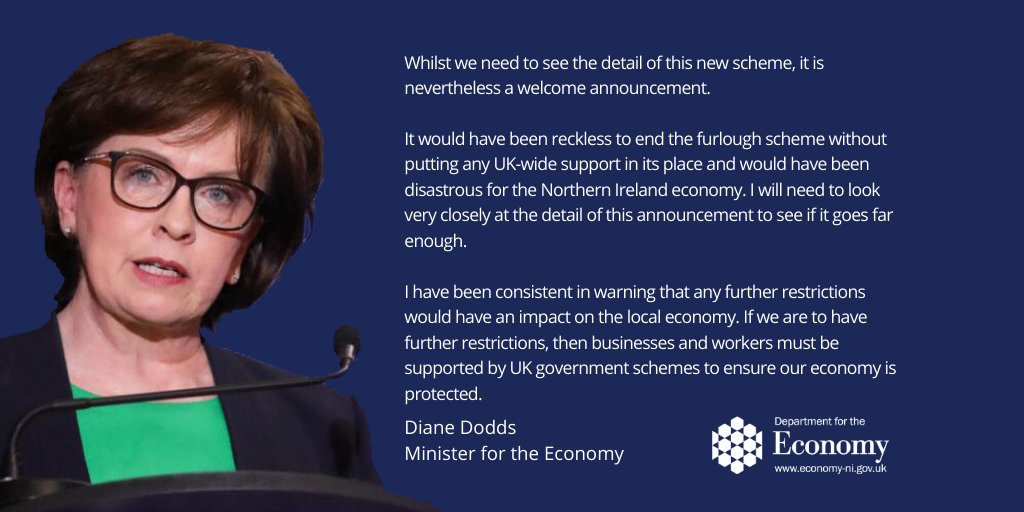 Economy_NI's tweet photo. .@Economy_NI Minister welcomes extension of the Job Support Scheme

https://t.co/exsue4DCNt https://t.co/GXLq8ysjxQ