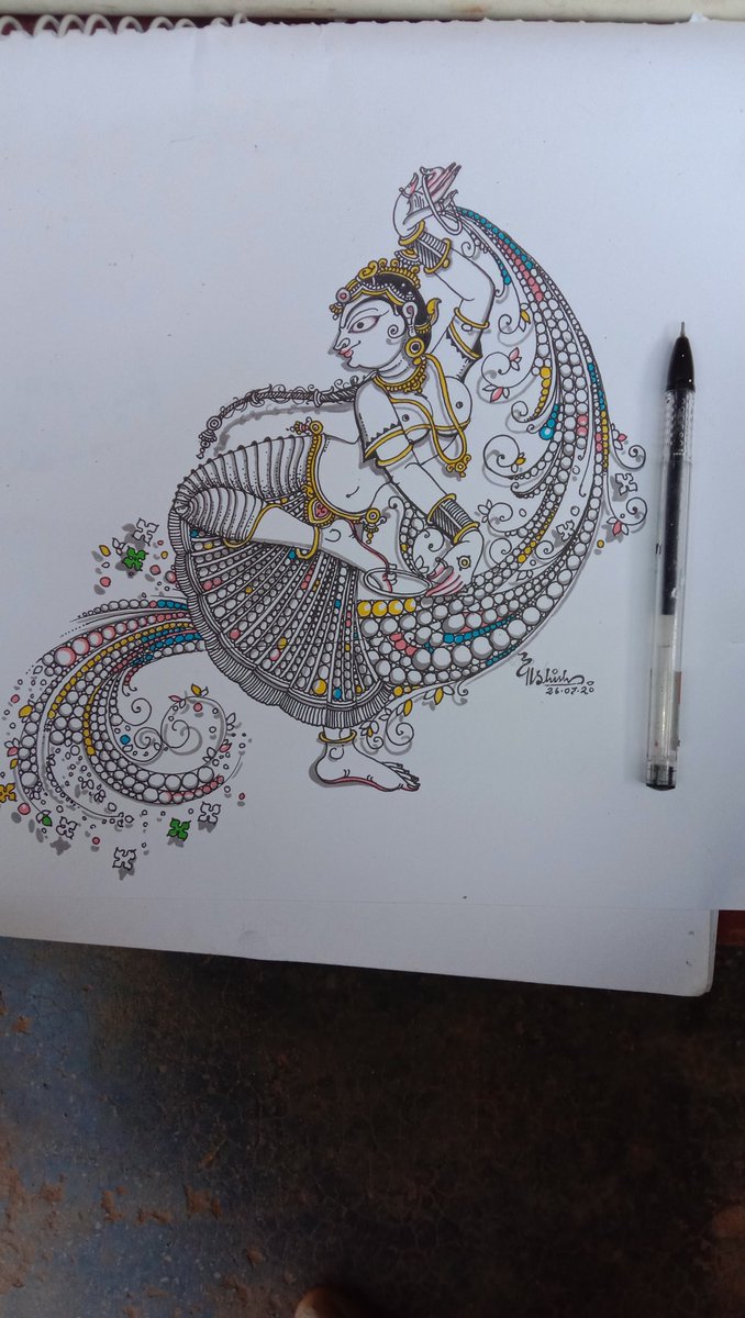 Ashish29172632's tweet photo. Here is my first pattachitra Painting post in Twitter hope you all like...
:
:
Artby:-@Ashish29172632
#pattachitra
#pattachitraartist
#pattachitrapainting
#Artist
#folkart
#folkarrist
#handicrafts https://t.co/YILC5TPENl