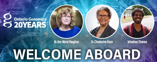 Ontario Genomics (@ontariogenomics) on Twitter photo Ontario Genomics is pleased to announce the appointment of Dr. Ann Marie Vaughan <a href="/amvaughan/">Ann Marie Vaughan (she/her/hers)</a> & Dr. Charmaine Dean to its Board of Directors. We also welcome Jehoshua Sharma <a href="/Jehoshu_wow/">Jehoshua Sharma</a> as an observer and student representative to our Board. ontariogenomics.ca/news-events/ne… Ontario Genomics is pleased to announce the appointment of Dr. Ann Marie Vaughan <a href="/amvaughan/">Ann Marie Vaughan (she/her/hers)</a> & Dr. Charmaine Dean to its Board of Directors. We also welcome Jehoshua Sharma <a href="/Jehoshu_wow/">Jehoshua Sharma</a> as an observer and student representative to our Board. ontariogenomics.ca/news-events/ne…