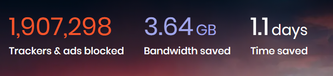 1 year using <a href="/brave/">Brave</a>, such a great browser !
Really feel the difference
More than 1 day and 3.6 GB saved (and many $BAT earned)
