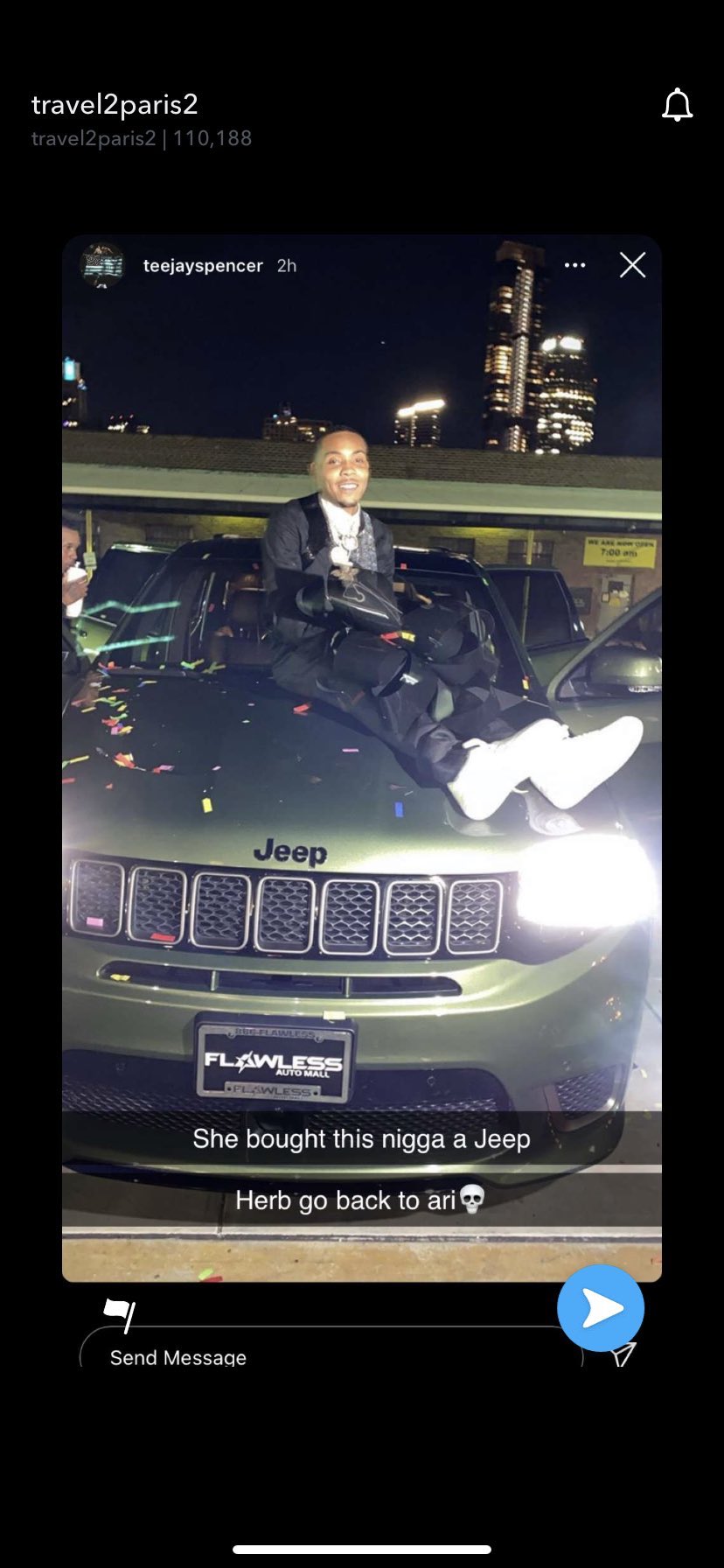 Sohh People Roasting G Herbo S Boo Taina Williams For Buying Him A V8 87 000 21 Jeep Trackhawk For His Birthday Sohh People Roasting G Herbo S Boo Taina Williams For Buying Him A V8 87 000 21 Jeep Trackhawk For His Birthday