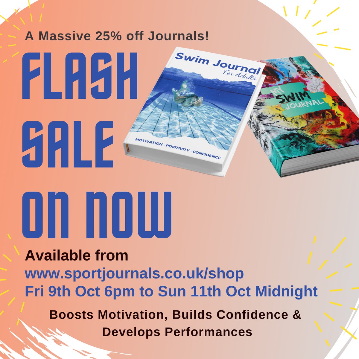 JournalsLtd's tweet photo. 💥Flash Sale Now On and runs until midnight Sunday💥

A massive 25% off our Journals, limited stock so buy early to avoid disappointment 

https://t.co/EBpUmEr2CJ

#swimming #goals #motivation #beabetteryou https://t.co/msdUnkv8VT