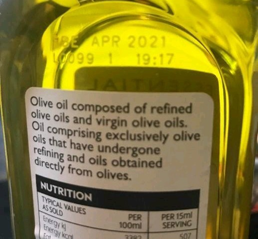 Warning, this may contain oils, from olives. Yes #OliveOils.