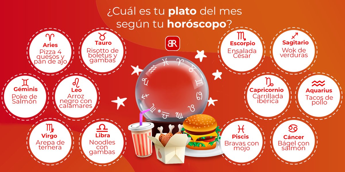 Descubre tu plato del mes según los 𝘀𝗶𝗴𝗻𝗼𝘀 𝗱𝗲𝗹 𝘇𝗼𝗱𝗶́𝗮𝗰𝗼 ¿Cuál es el tuyo? 🔮✨

#horóscopo #app #bar #restaurante #hotel #food #drink #SinMásEsperas