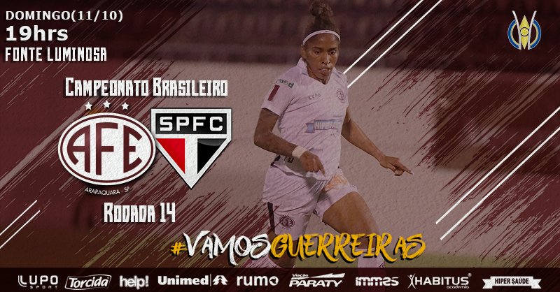 afeoficial's tweet photo. 🚂🏆🇧🇷
Domingo tem Guerreiras pelo Brasileirão na Fonte Luminosa!
🚂Ferroviária x São Paulo🔴⚫⚪
🗓 11/10 - Domingo
⏱ 19h
🏟 Estádio Fonte Luminosa
📺 Twitter @brfeminino
⠀
#Brasileiro #AFExSAO #VaiFerroviária #VamosGuerreiras #LocomotivaNosTrilhos #MaisQueUmTime https://t.co/WzVNgh9mhN