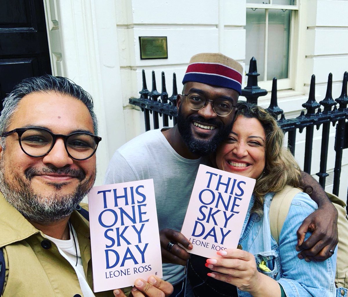 And finally, for now: my next book is the novel This One Sky Day, due out with  @FaberBooks in April 2021. Published as Popisho in the US by Farrar Straus & Giroux. Here I am with  @InuaEllams and  @nikeshshukla holding the proof. Cover reveal on its way!!!