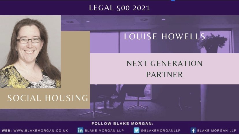 LHLawyer's tweet photo. I am delighted to be recognised in the Legal 500 Directory along with so many of my colleagues. Thanks to my clients who had such kind words to say about me, I look forward to continue working with you in the future. #Legal500 #RecommendedLawyers #BlakeMorganLLP https://t.co/n7tlPqaBlx