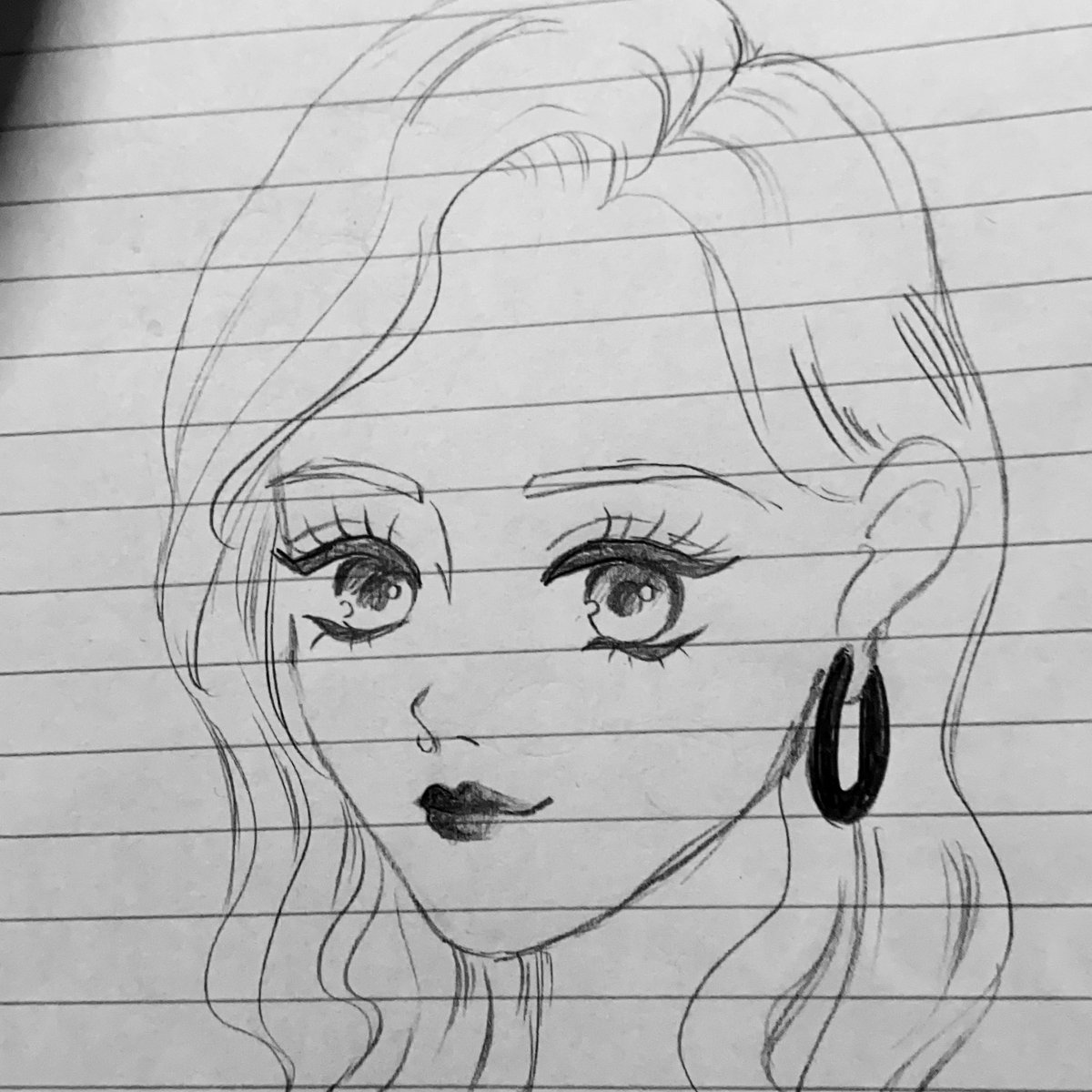 Momo 少女漫画風の絵 前髪なしの女の子って好き イラスト好きと繋がりたい イラスト 絵描きさんと繋がたい