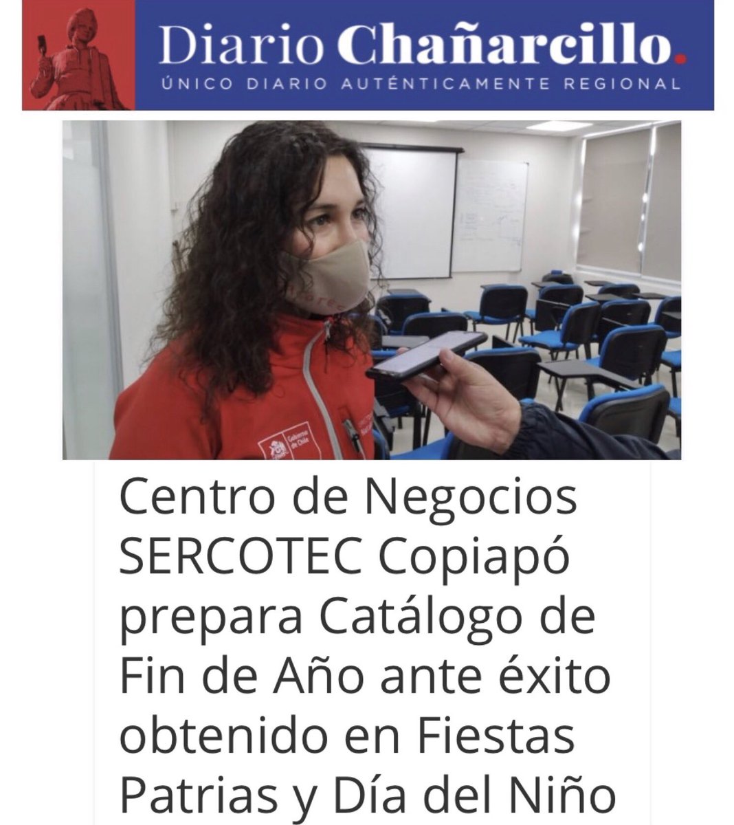 🔵 Nuestra directora , <a href="/BassiBravo/">Natalia Bravo 🅱️assi</a> : “ Si a los emprendedores les va bien, a Chile le va bien, por eso  el impacto positivo del catálogo virtual en las ventas de nuestros emprendedores, nos motiva a seguir realizando estos catálogos,ya pensando en la época navideña”.
#elijopyme❤️