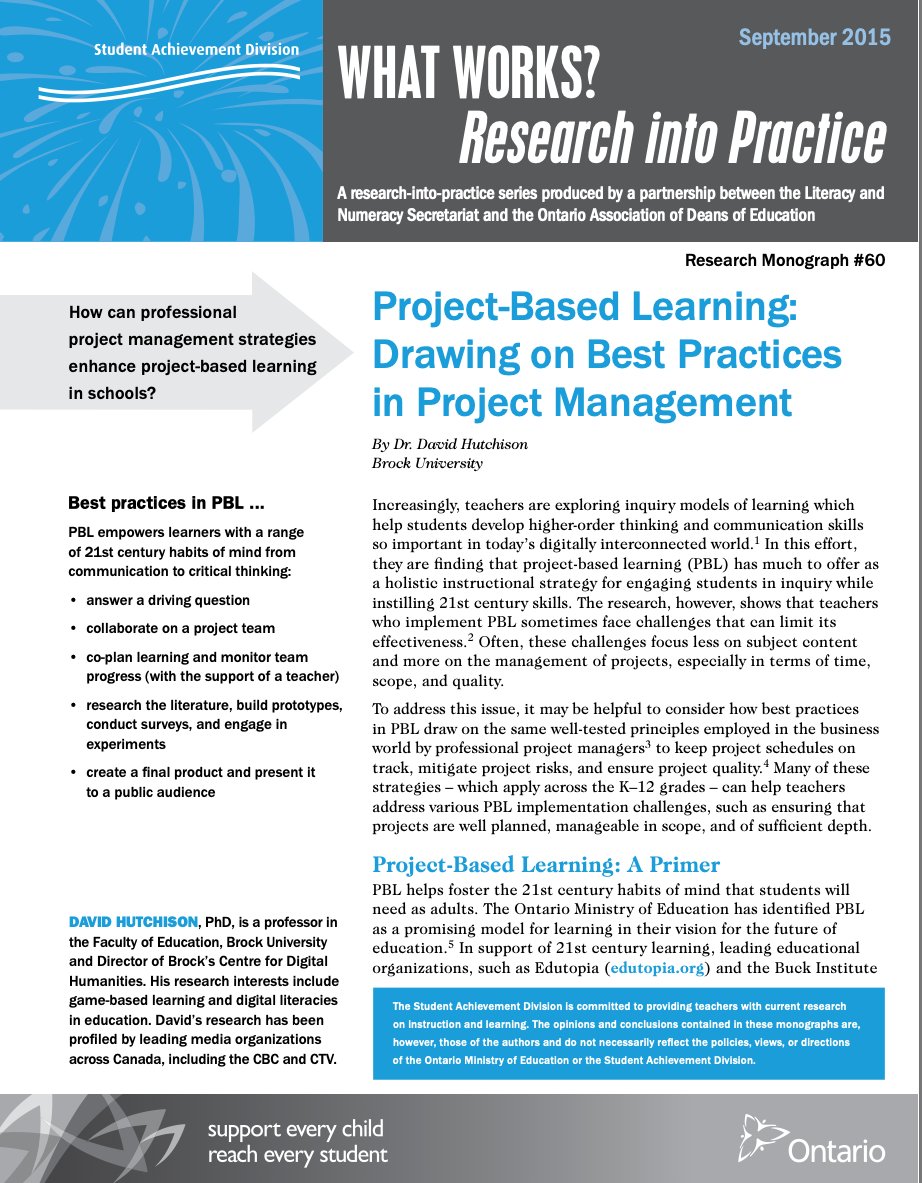 TLX_ED's tweet photo. #on21cLearn Where does #PBL fit into a 21C learning vision? See the research. Teachers are essential. #ontedleaders https://t.co/mGjXEHbzYv https://t.co/Kc7rINl3b8