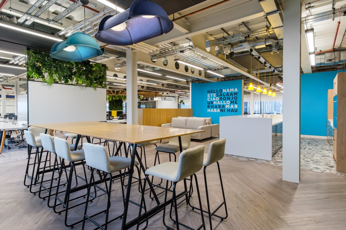 A sneak peek of our latest project in London. We can't wait to give you the full tour! #workplacedesign #officegoals