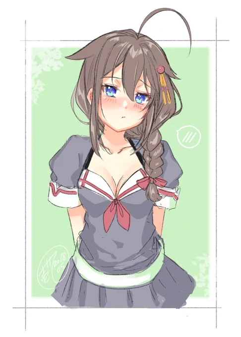アレンジ制服系時雨ちゃん再掲 #艦これ 