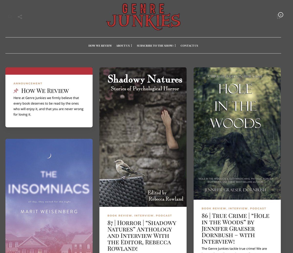 am_publishing's tweet photo. The amazing podcast, Genre Junkies just did an unbelievably fantastic interview with Rebecca Rowland and review of Shadowy Natures! Make sure to check it out.
#shadowynatures #genrejunkies #horror #halloween #anthologies #books https://t.co/x7XPsJwrW0
