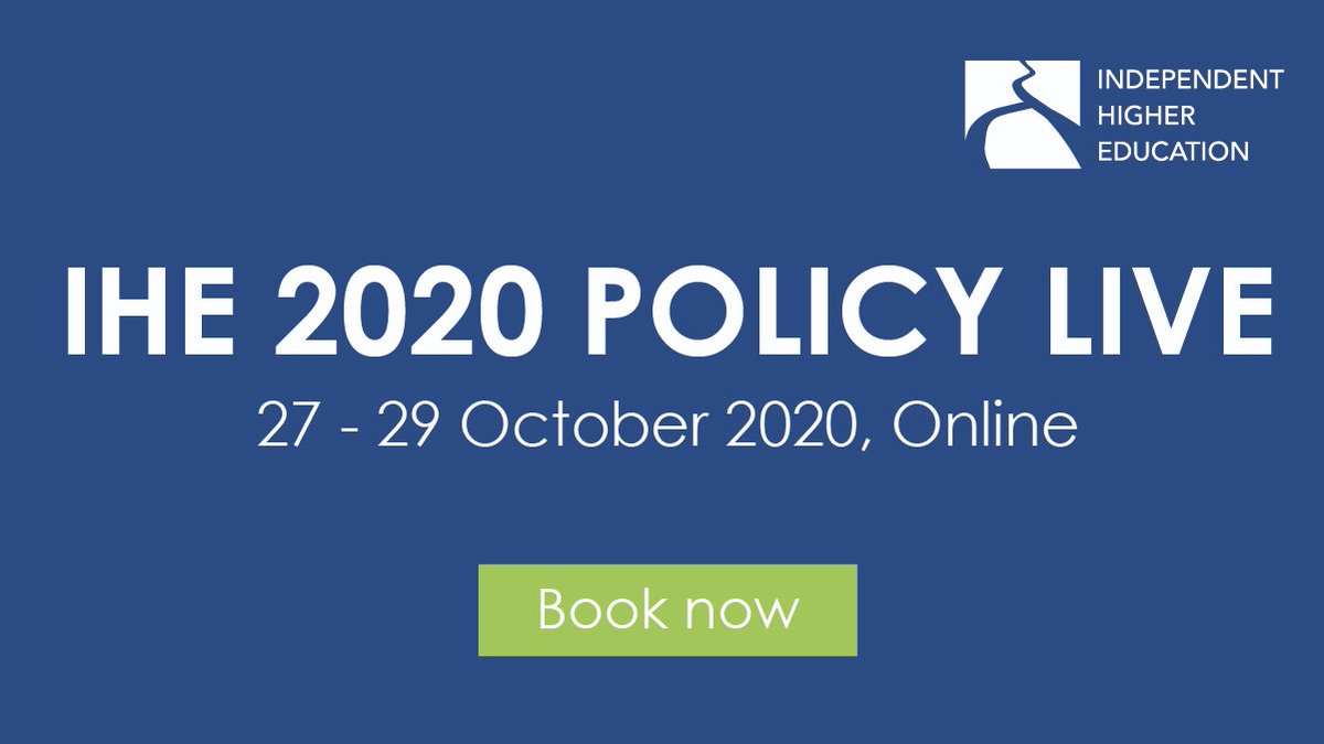 Have you booked yet? Free and online. Why not spend a few minutes this afternoon registering for some great content! bit.ly/IHEPolicyLive