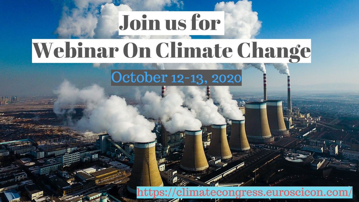 Climate65575942's tweet photo. Greetings from #Climatechange2020!!
Submit your new #Research full-length #Article. We will publish in our #Journals. Submit your #manuscript to this email: evamartin067@gmail.com
#Journals #publishing #COVID19 #onlinelearning https://t.co/lDNpE5okuD