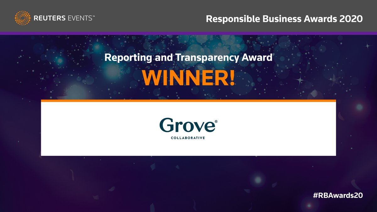 “A dynamic and fresh, concise, simple, and clear report that shows a strong advocacy voice. Judges were impressed by the plastic scorecard, which is innovative, concrete and scalable to all competitors and across industries" <a href="/grovecollab/">Grove Collaborative</a> Well done!