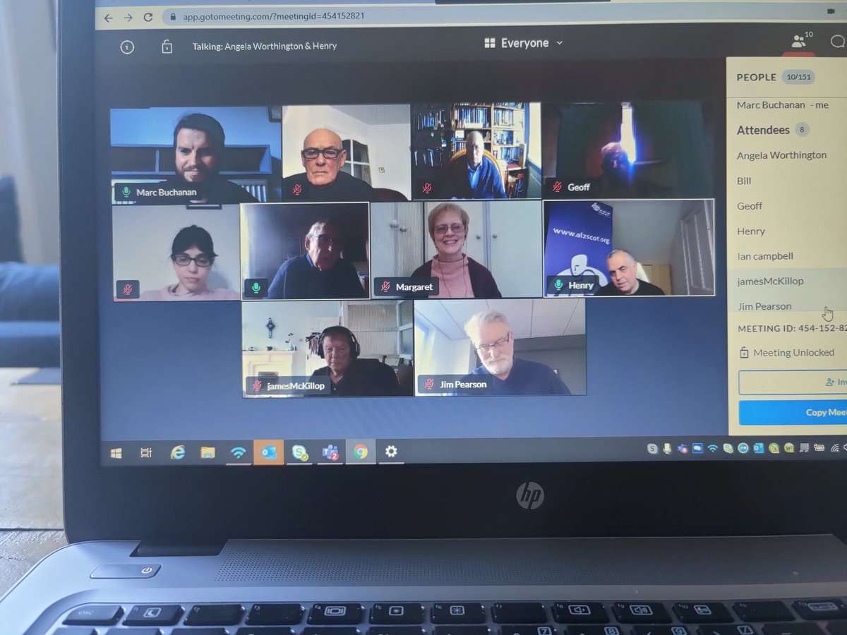 Very busy day for the group. First up, we had our weekly "Feel Good Friday" group and this was then followed up by a catch up with @HenryAlzScot  and <a href="/Jp1J/">JPearson</a>. Thank you to all our members who took part in an extremely productive set of meetings! #mantainingconnections <a href="/alzscot/">Alzheimer Scotland</a>