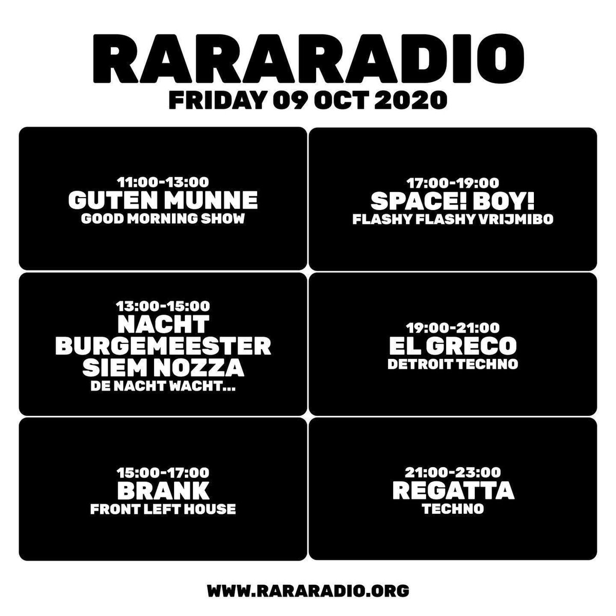 Tune in van 11.00-23.00 op #RaRaRadio.org #Eindhoven #techno #detroit #radioshow #radio #fridaysets