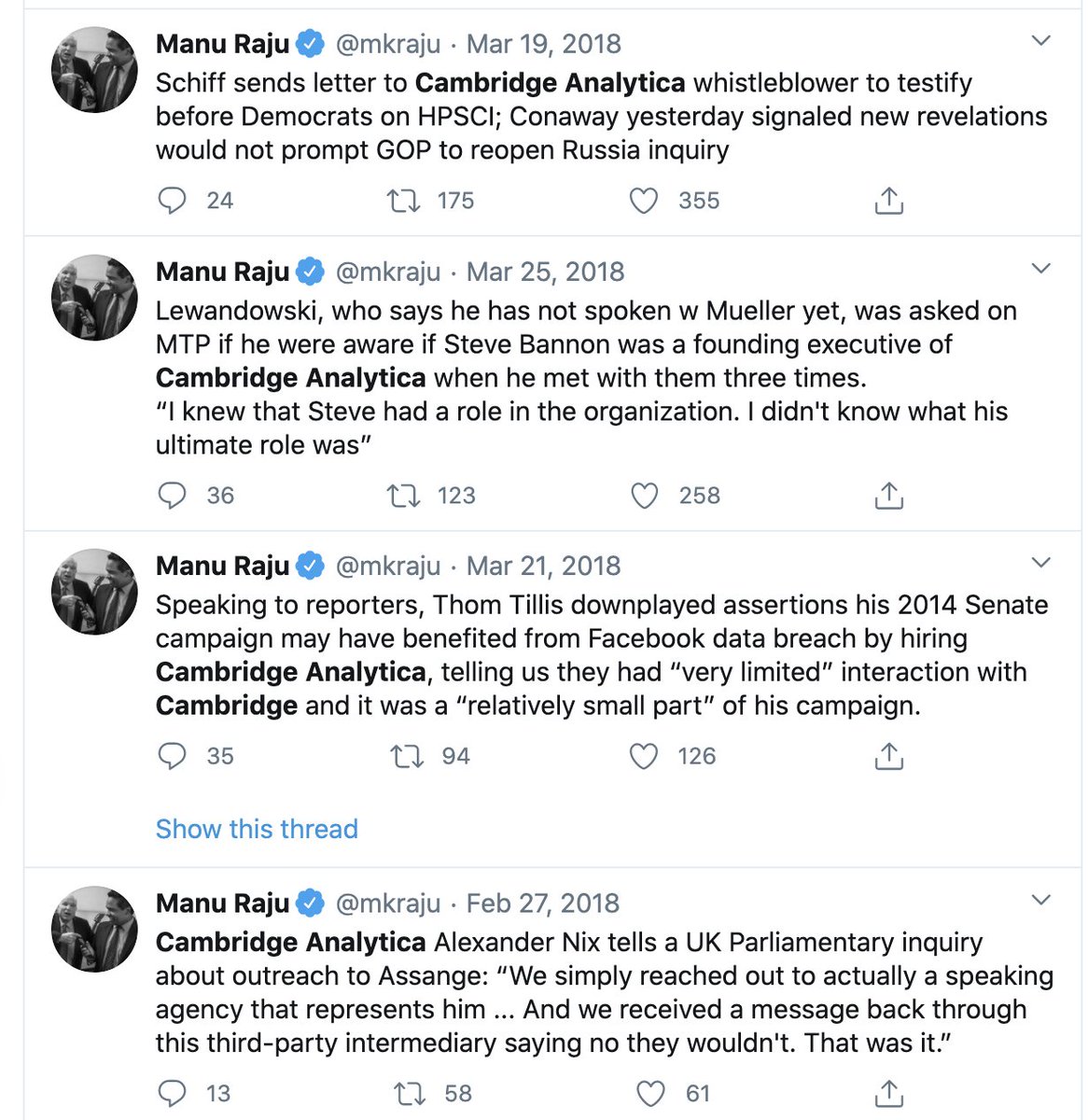 Don't know if anyone at CNN is covering debunking of the Cambridge Analytica whistleblower panic. This is what it looked like back in 2018.