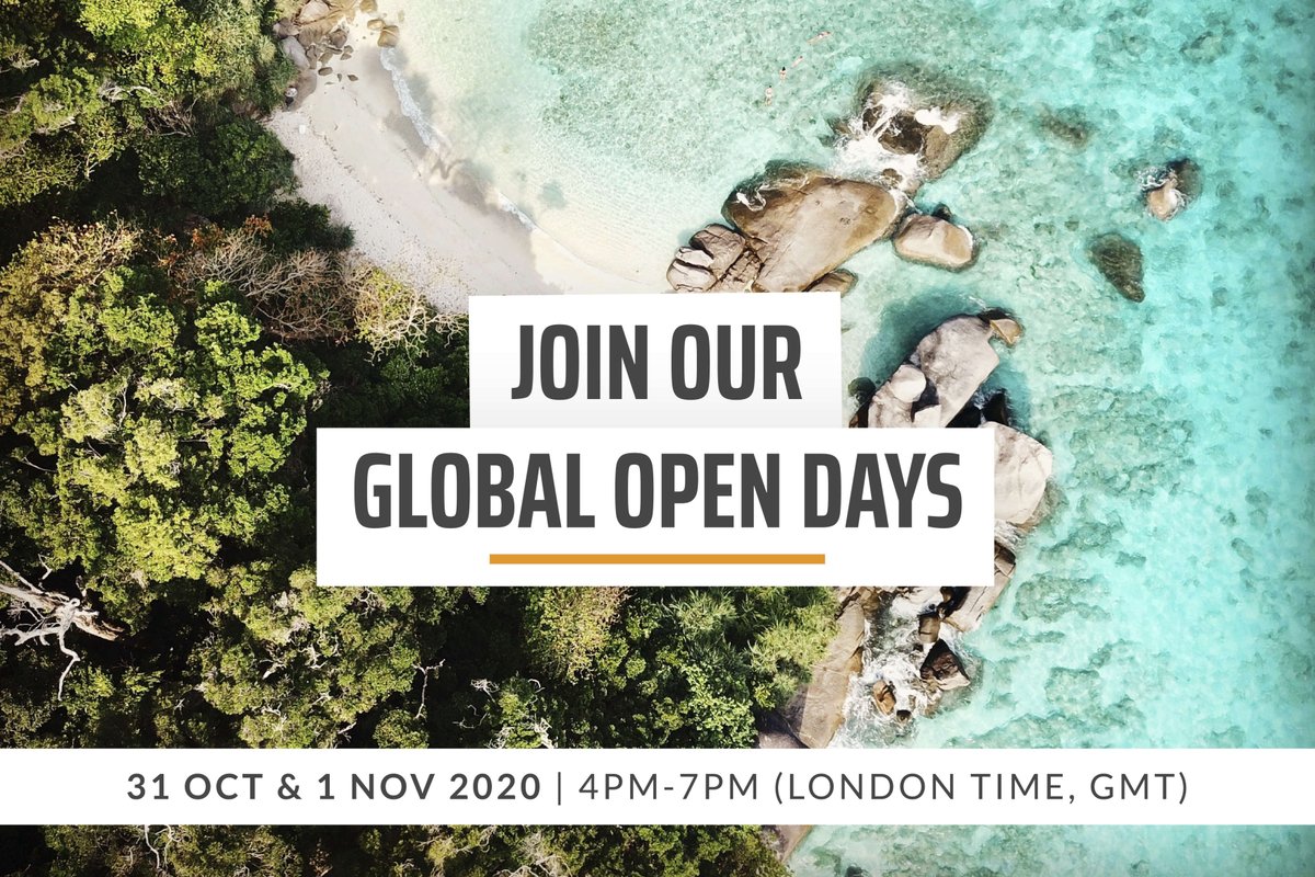 🚨GVI DIGITAL OPEN DAYS🚨 Join us Sat 31 Oct and Sun 1 Nov to have all your questions answered. We'll be joined by experts, staff and alumni who'll answer your questions and tell you about their experiences with GVI. Scholarships on offer too! Sign up: j.mp/33Gcvcg