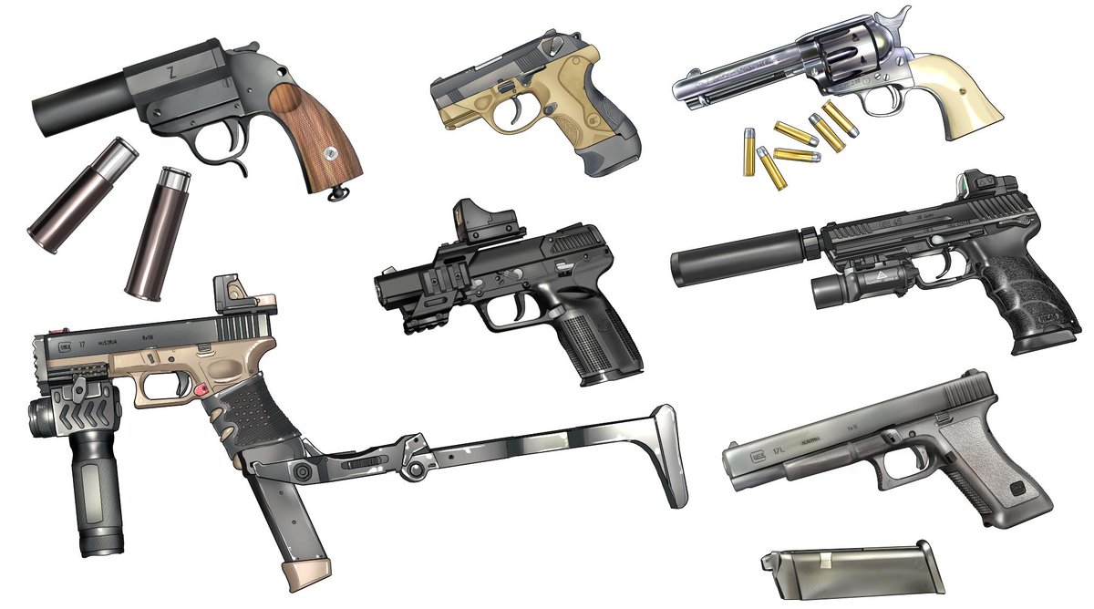 weapon gun no humans magazine (weapon) handgun white background bullet  illustration images