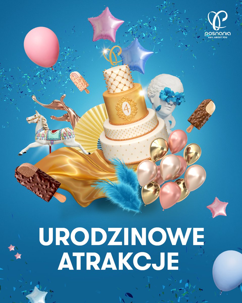 Moc atrakcji z okazji naszych 4. urodzin!😍 
Wyjątkowe instaboxy, dziennie 40 000 lodów E.Wedel do rozdania, akcja specjalna z nagrodami oraz konkurs zręcznościowy, z maskotkami do wygrania!
Świętujcie z nami!🥳 Szczegóły 👉 facebook.com/events/3287671…