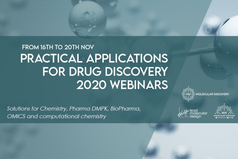 moldiscovery's tweet photo. We would like to announce that we are organizing the Practical applications for Drug Discovery 2020 WEBINARS, from Monday 16th November to Friday 20th November. 
#MassSpectrometry #Lipidomics #imaging #MetID #peptide #catabolism #metabolism #degradation https://t.co/GV001skDuS