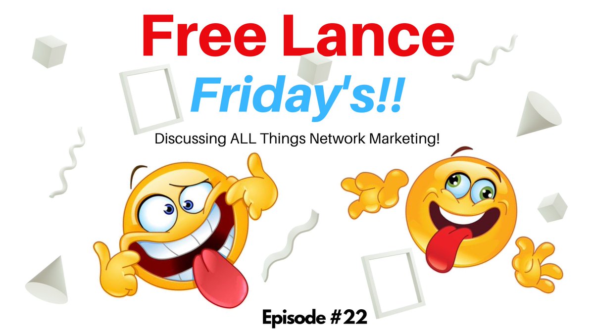 TheMLMSolution1's tweet image. FREE Lance Friday! - Episode #22
It's FREE Lance Friday where we talk ALL things Network Marketing! The Good, The Bad, and yes, even The UGLY!
Join us LIVE @ 11 am est - LIVE on FB: zcu.io/W2AP and YouTube: zcu.io/jPsK
#TheMLMSolution