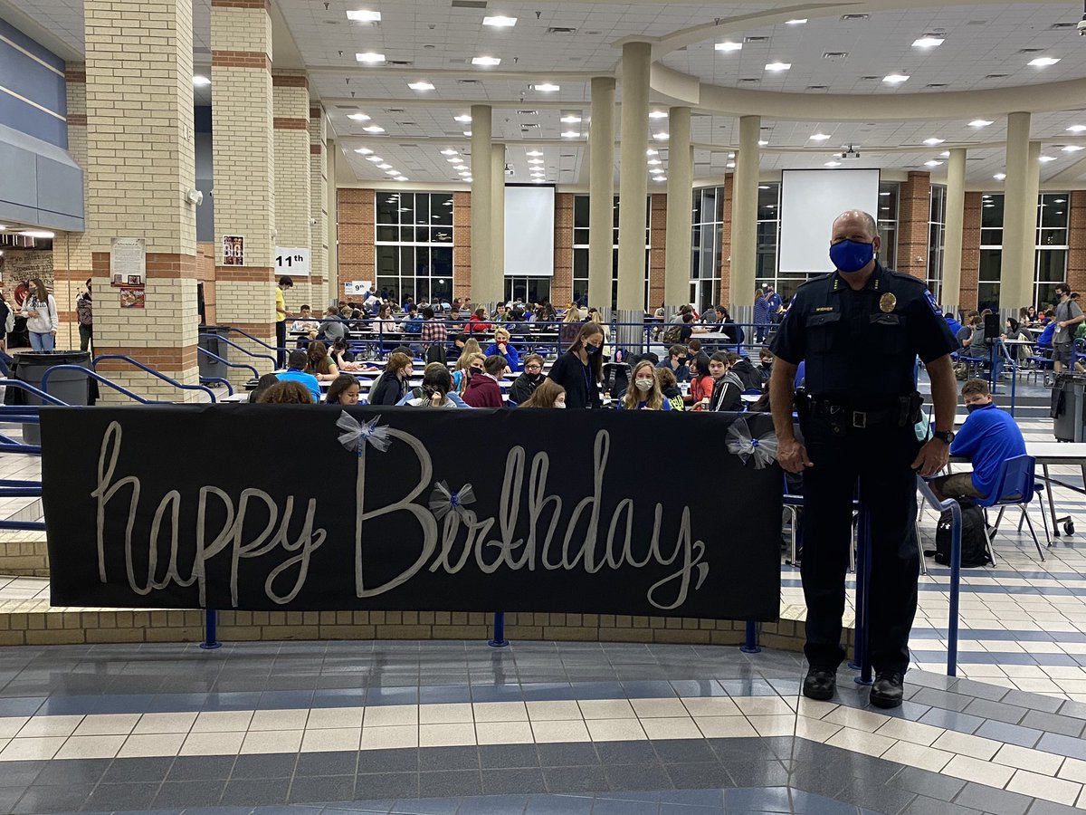 STUCOBHHS's tweet photo. Happy early birthday to Chief Widner!! We are super lucky to have him! 👮‍♀️ 🚔 🎂 https://t.co/CB5CoJw6KT