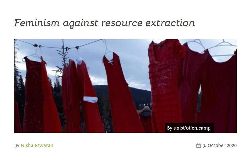 degrowth_info's tweet photo. 📰New on our blog

@EswaranNisha highlights the connection between resource extraction and sexual violence against Indigenous women

We thank Nisha and @briarpatchmag for letting us republish this important essay. Please check out their work!

👉Read here: https://t.co/FqnoM5CmwN https://t.co/WojscuhNLW
