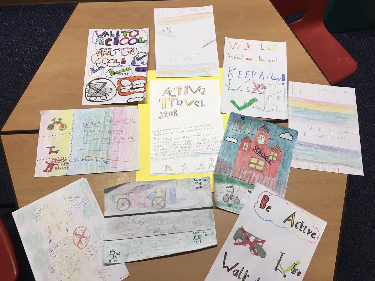 bobbydazzlermum's tweet photo. Some fantastic Active Travel month posters from Years 5&amp;6 @claybrooke_sch @lslssp #activetravelmonth https://t.co/bV4B3VZ26o