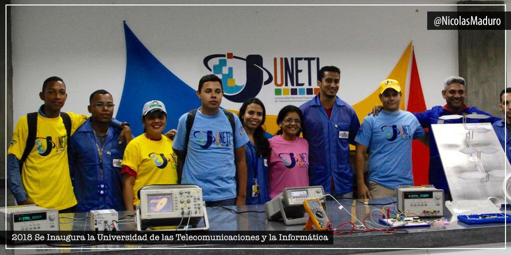 ¡Feliz 2do aniversario a la UNETI! Mis saludos a la gran familia de esta alma mater que nació para asumir la tarea de contribuir a la independencia tecnológica de nuestra Patria, a través de la educación del más alto nivel. Sigan formando a los hombres y mujeres del futuro.