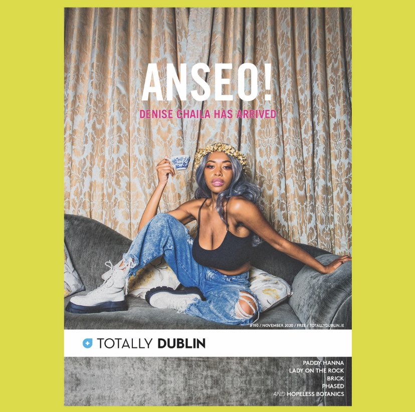 totallydublin's tweet photo. Our November cover star is here. @DeniseChaila is “the 2020 we all need”. Catch her interview with @Zara_Hedderman & shoot by @imagery_by_ro in our new edition which lands next week.:.#denisechaila #gobravely https://t.co/2q1TWzcNIu